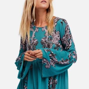Free People Symphony Turquoise Dress Slip